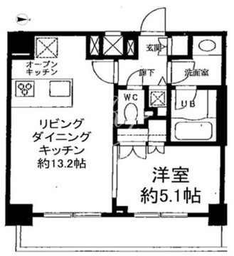 カスタリア門前仲町2 1001 間取り図