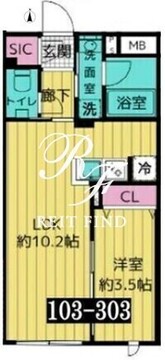 レガシア池袋立教西 303 間取り図