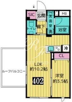 レガシア池袋立教西 402 間取り図