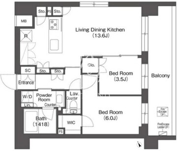 ルーウェ東大泉 307 間取り図