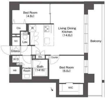 ルーウェ東大泉 308 間取り図