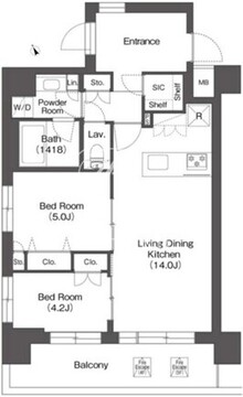 ルーウェ東大泉 501 間取り図