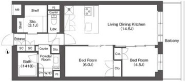 ルーウェ東大泉 217 間取り図