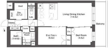 ルーウェ東大泉 412 間取り図