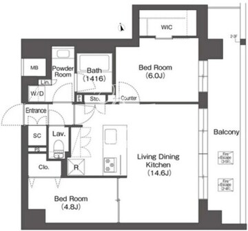 ルーウェ東大泉 209 間取り図