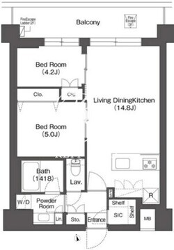 ルーウェ東大泉 202 間取り図