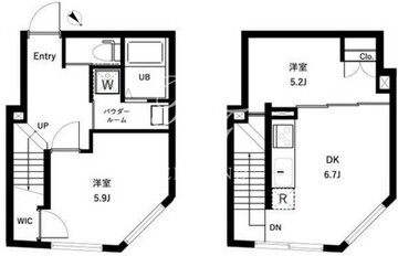 オーキッドレジデンス代々木 E-101 間取り図