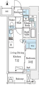 シーズンフラッツ浅草六丁目 402 間取り図