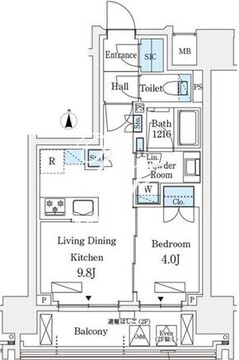 シーズンフラッツ浅草六丁目 903 間取り図
