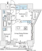 シーズンフラッツ浅草六丁目 1204 間取り図