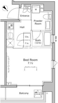 プラウドフラット浅草橋3 803 間取り図