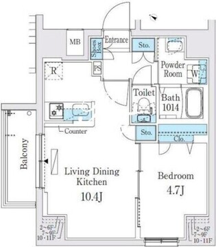 プライムブリス板橋本町 1102 間取り図