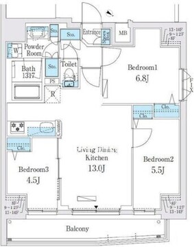 プライムブリス板橋本町 1401 間取り図