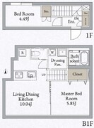 ライブフラット高田馬場 102 間取り図