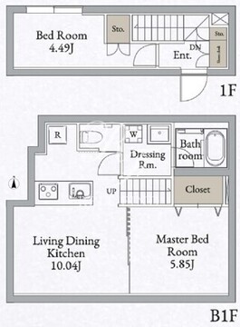 ライブフラット高田馬場 102 間取り図