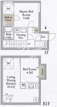 ライブフラット高田馬場 103 間取り図