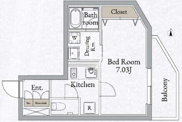 ライブフラット高田馬場 201 間取り図