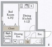ライブフラット高田馬場 203 間取り図