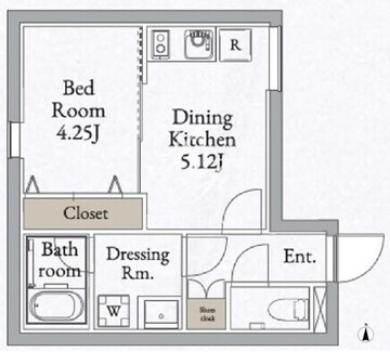 ライブフラット高田馬場 203 間取り図