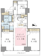 ブリリアイスト東雲キャナルコート 626 間取り図
