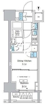 プレディアコート錦糸町スカイビュー 1302 間取り図