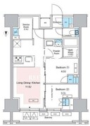プレディアコート錦糸町スカイビュー 1303 間取り図