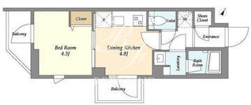 ドゥー工曳舟2 303 間取り図