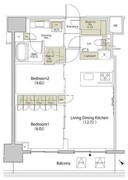 ザ・パークハビオ江古田 1402 間取り図