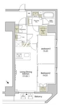ザ・パークハビオ江古田 1406 間取り図