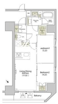ザ・パークハビオ江古田 807 間取り図