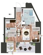 デュオフラッツ池尻大橋ノリス 702 間取り図