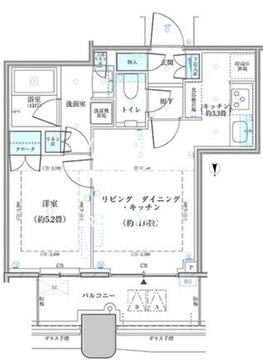 パークタワー勝どき S-1814 間取り図