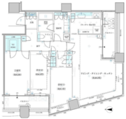 パークタワー勝どき S-4501 間取り図