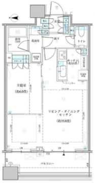 パークタワー勝どき S-4810 間取り図