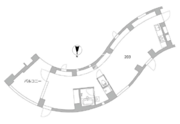 天神町プレイス 203 間取り図