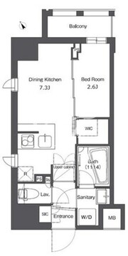 コンフォリア台東根岸 1105 間取り図