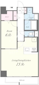 エヌレジデンス住吉 501 間取り図