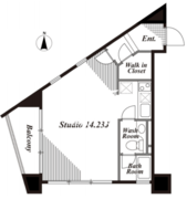 キャビンアリーナ南青山 801 間取り図