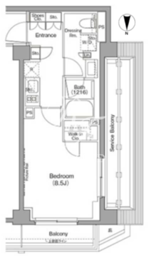 ザ・パークハビオ三軒茶屋テラス 414 間取り図