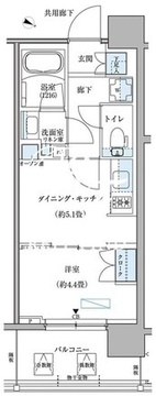 パークアクシス新大橋 302 間取り図