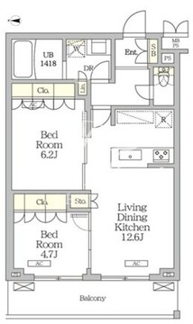 ミレーネ滝野川 510 間取り図