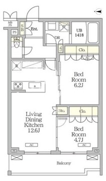 ミレーネ滝野川 509 間取り図