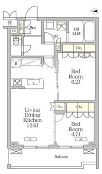 ミレーネ滝野川 409 間取り図