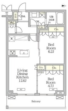 ミレーネ滝野川 220 間取り図