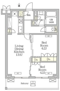 ミレーネ滝野川 205 間取り図