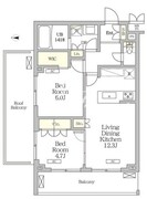 ミレーネ滝野川 313 間取り図