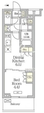 ミレーネ滝野川 213 間取り図