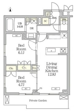 ミレーネ滝野川 108 間取り図