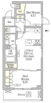 ミレーネ滝野川 219 間取り図