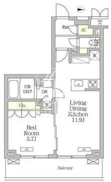 ミレーネ滝野川 315 間取り図